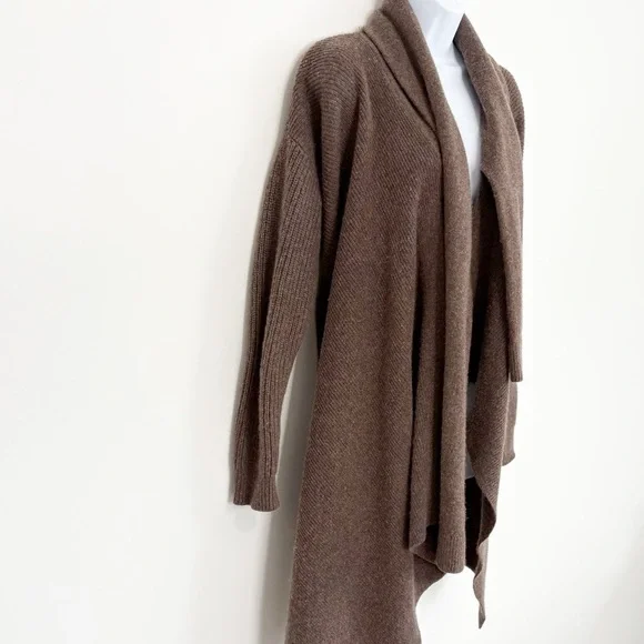 ALLSAINTS Lori Blanket Cardigan Oversized Wool Cashmere Asymmetrical Drape M/L - Picture 4 of 10